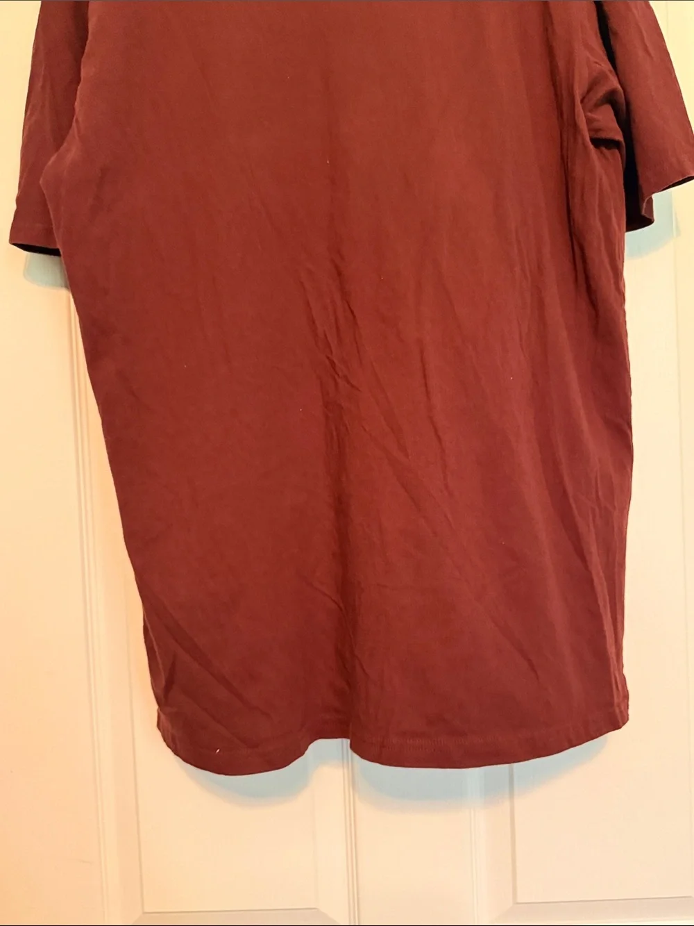 The North Face Men's Short Sleeve Tee in Deep Maroon with Camo Logo